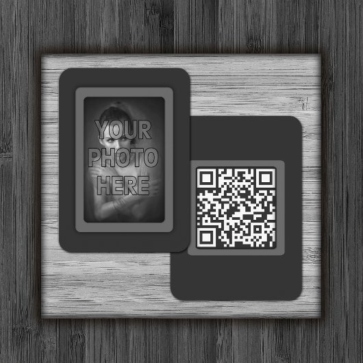 Carte de visite photo de profil de code QR personn
