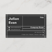 Carte De Visite Photo de profil moderne Code QR noir et blanc (Dos)