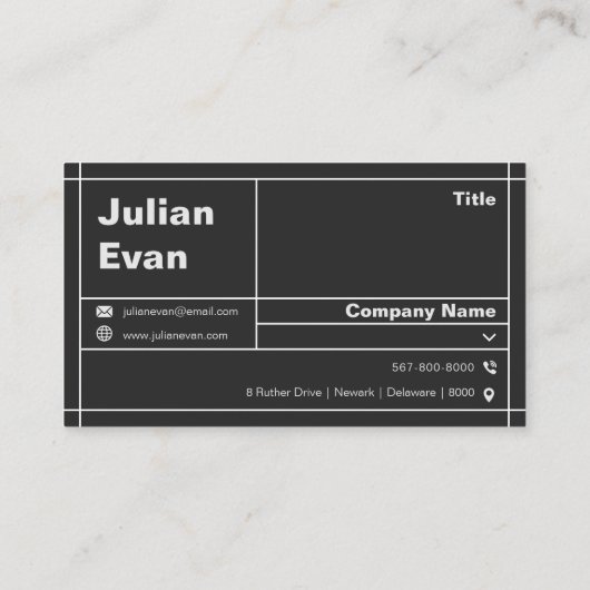 Carte De Visite Photo de profil moderne Code QR noir et blanc (Dos)