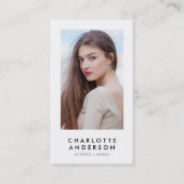 Carte De Visite Photo de profil noir et blanc (Devant)