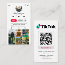 Photo de profil Tiktok en grille Suivez-moi code Q