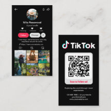 Photo de profil Tiktok en grille Suivez-moi code Q
