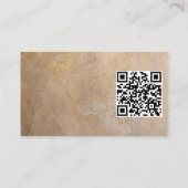 Carte De Visite Photo de Realtor Beige Or Texture Code QR  (Dos)