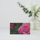 Carte de visite photo de rose rose (Debout devant)