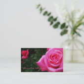 Carte de visite photo de rose rose (Debout devant)