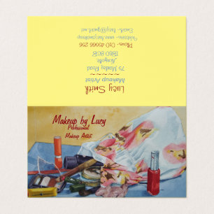 Carte De Visite photo de sac maquillage vintage pour esthéticienne