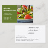 Carte De Visite Photo de salade de fleur de jardin diététique (Devant / Derrière)