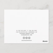 Carte de visite photo de script moderne (Dos)