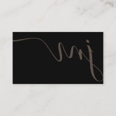 Carte De Visite Photo de signature dorée professionnelle (Dos)