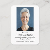 Carte De Visite Photo de souvenir Prière Aquarelle Rouge-gorge Jar (Dos)