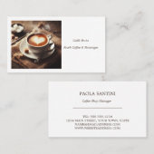 Carte De Visite Photo de tasse de café (Devant / Derrière)