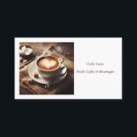 Carte De Visite Photo de tasse de café<br><div class="desc">Photo d'une tasse de café italienne parfaite,  faite pour un café ou une cafetière. Il vous suffit de changer les textes pour mettre votre nom d'entreprise,  contacts,  adresse... etc. Vous pouvez modifier les couleurs,  la police,  la taille des textes. Boutique Bellissima Italia ©</div>
