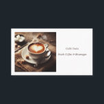 Carte De Visite Photo de tasse de café<br><div class="desc">Photo d'une tasse de café italienne parfaite,  faite pour un café ou une cafetière. Il vous suffit de changer les textes pour mettre votre nom d'entreprise,  contacts,  adresse... etc. Vous pouvez modifier les couleurs,  la police,  la taille des textes. Boutique Bellissima Italia ©</div>