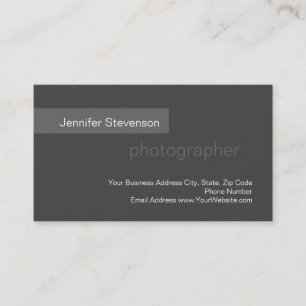 Carte de visite photo de tendance gris taille stan