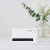 Carte de visite photo de tendance noir et blanc (Debout devant)