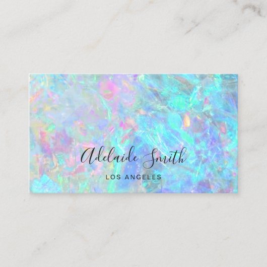 Carte De Visite photo de texture opale (Devant)