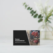 Carte De Visite Photo de tracteur et de plan rapproché de charrue (Debout devant)