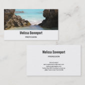 Carte De Visite Photo de Tropical Island Coast & Sea (Devant / Derrière)