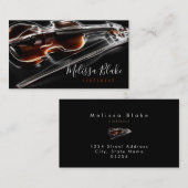 Carte De Visite photo de violon (Devant / Derrière)