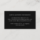 Carte De Visite Photo décontractée (Dos)