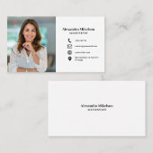 Carte De Visite Photo d'entreprise minimale et professionnelle des (Devant / Derrière)