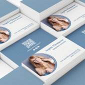 Carte De Visite Photo d'entreprise moderne Code QR