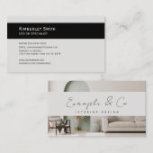 Carte de visite, photo Design d'intérieur personna (Devant / Derrière)