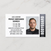 Carte De Visite Photo d'identité de garde des services de sécurité (Devant)
