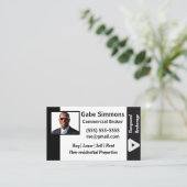 Carte De Visite Photo d'identité de l'employé (Debout devant)