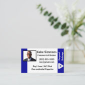 Carte De Visite Photo d'identité de l'employé (Debout devant)