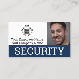 Carte De Visite Photo d'identité professionnelle de garde de sécur