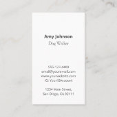 Carte de visite Photo Dog Walker (Dos)