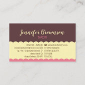 Carte De Visite Photo Donut Tasty Rose Jaune (Dos)