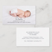 Carte De Visite Photo Doula Entraîneur de naissance (Devant / Derrière)