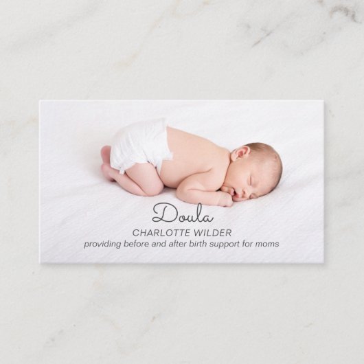 Carte De Visite Photo Doula Entraîneur de naissance (Devant)