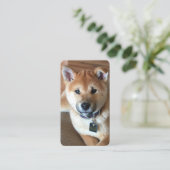 Carte De Visite Photo du Chiot Shiba Inu Professionnel De La Prote (Debout devant)