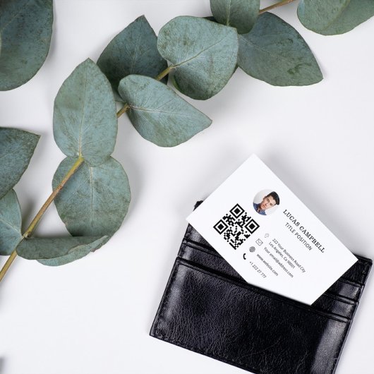 Carte de visite photo du code QR
