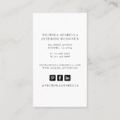 Carte de visite photo du concepteur d'intérieur mo (Dos)