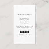 Carte de visite photo du concepteur d'intérieur mo (Dos)