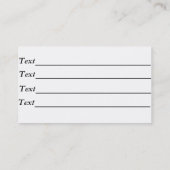 Carte De Visite photo du dentiste hygiéniste dentaire (Dos)