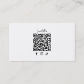 Carte De Visite Photo du logo avant minimal moderne (Dos)