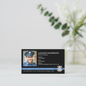 Carte De Visite Photo du logo de la police (Debout devant)