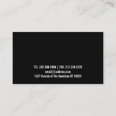 Carte de visite photo du logo des médias sociaux e (Dos)