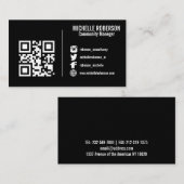 Carte de visite photo du logo des médias sociaux e (Devant / Derrière)