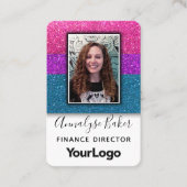 Carte De Visite Photo du logo professionnel de la Parties scintill (Devant)