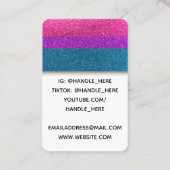 Carte De Visite Photo du logo professionnel de la Parties scintill (Dos)