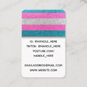 Carte De Visite Photo du logo professionnel de la Parties scintill (Dos)