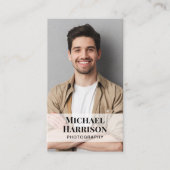 Carte De Visite Photo du logo professionnel du code QR (Devant)