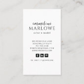 Carte De Visite Photo du modèle acteur (Dos)