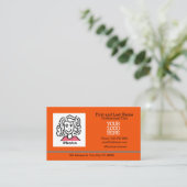 Carte De Visite Photo Du Personnel Et Logo De L'Entreprise (Debout devant)